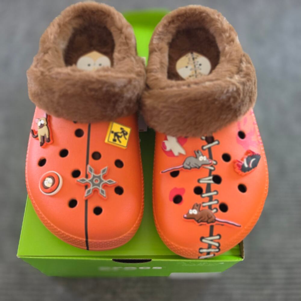 CROCS South Park Kenny Classic Lined Clog Men's Size 11 Orange Brown - Picture 1 of 13